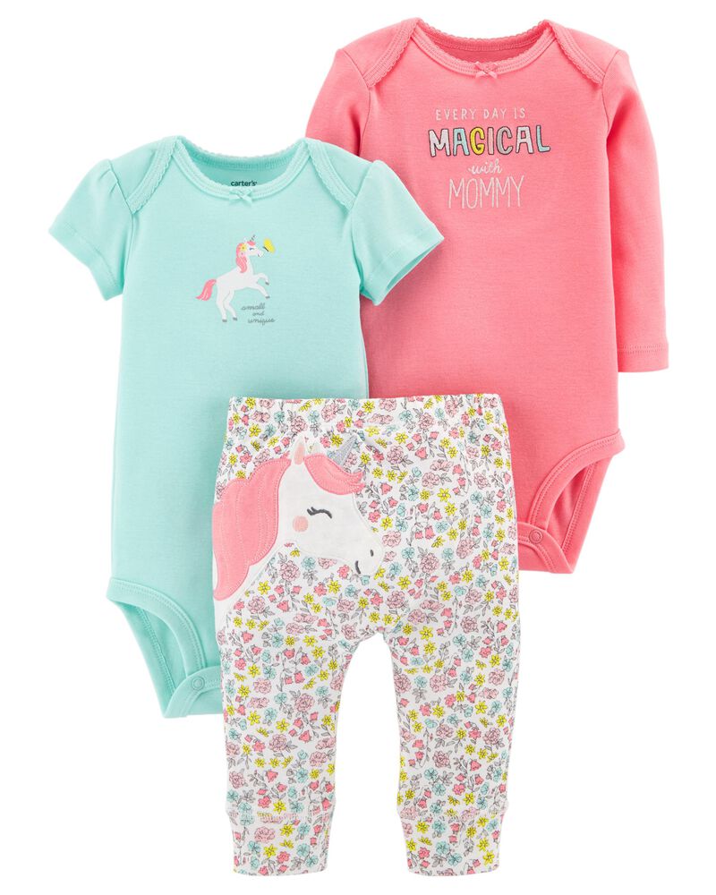 New Carter/'s Girls Unicorn Pajama 3pc Set 3T,4T,5